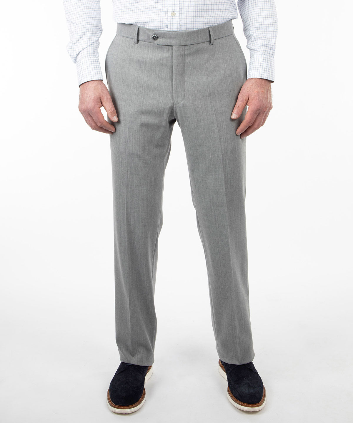 DKNY Men's Black Wool Modern Fit Stretch Textured Suit Pants – COUTUREPOINT